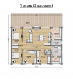 Дом из профилированного бруса VZ-430 